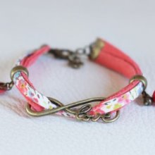 Kit bracelet Love en Liberty corail