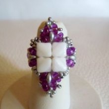 Kit bague Silkade Blanc & violet