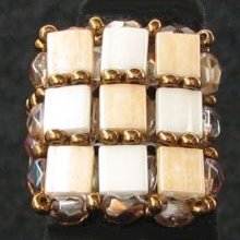 Kit bague carrée Tila Beige