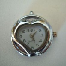 Pendentif montre cadran coeur