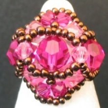 Fuchsia Feroe bead ring pattern
