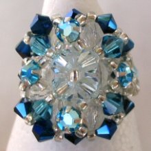 Addison blue bead ring instructions