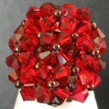 Red Agate bead ring instructions