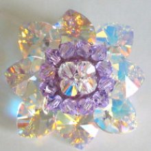 Mauve bermude bead ring pattern