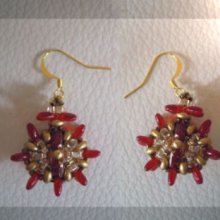 Red Indiana earrings tutorial
