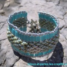 Tuto Bracelet Tila Twinika Turquoise 