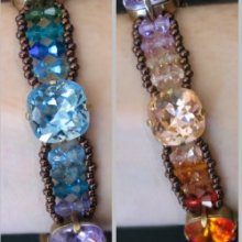 Celestia rainbow bead bracelet pattern