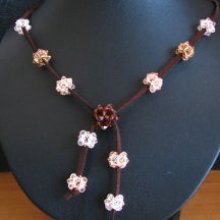 Amber bead clusters necklace instructions