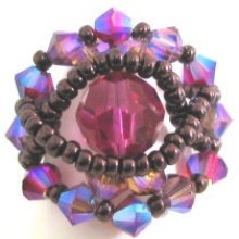 Magenta Ceylan bead ring pattern