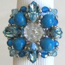 Turquoise Hoedic bead ring instructions