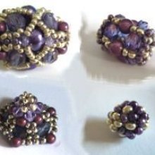 Notice perles perlées Java violet