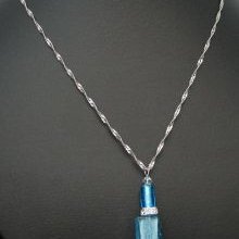 Pendentif Murano aquamarine sur chaîne