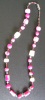 Collier fimo camaïeu Fuchsia