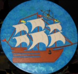 Horloge décor voilier