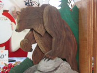 Serre-livres en bois Ours