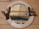 Miroir rond panda pour chambre d'enfant