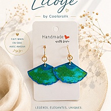 Boucles d oreilles en soie recto verso