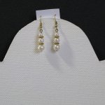 Boucles d'Oreille perles Nnacrées surPendants en Acier Inoxydable