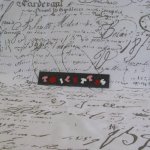 Plaque de Porte Toilette Emaillée sur Ardoise, Rose Rouge Blanc, création unique.
