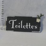 Plaque de Porte en Ardoise Emaillé Blanc motif Cactus, Création Originale