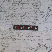 Plaque de Porte Toilette Emaillée sur Ardoise, Rose Rouge Blanc, création unique.