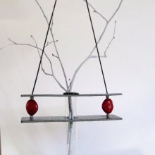 soliflore suspendu en ardoise, création artisanale