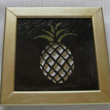 Tableau Ananas sur Ardoise, Création Unique