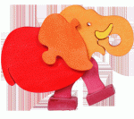 Eléphant et toboggan