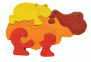 Puzzle Maman hippo et bébé