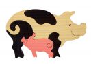 Puzzle Maman cochon et bébé