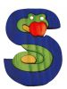 S- serpent  Lettres bois, déco et puzzles