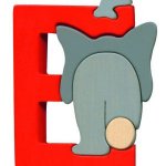 E- éléphant Lettres bois, déco et puzzles