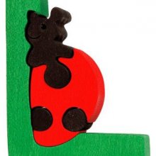 L -  ladybug. Lettres bois, déco et puzzles