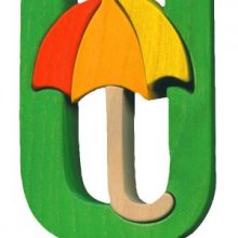 U- umbrella  Lettres bois, déco et puzzles