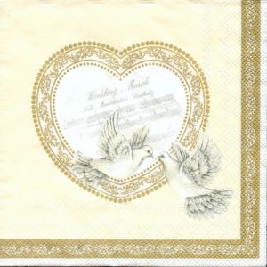 Serviette papier motif Mariage