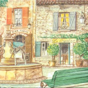 exemple de serviettes de motif paysage