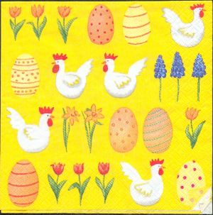 Serviette papier motif Pâques