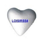 Coeur polystyrène blanc 7 cm à décorer  ou à peindre