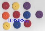 Lot de 10 boutons couleurs clairs et divers de 22 mm pour la couture