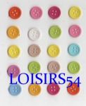 Lot de 20 boutons couleurs clairs et orange de 13 mm pour la couture