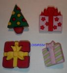 Lot de 4 boutons cadeaux résine plastique de 20 mm pour la couture
