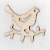 Oiseau bois sur une branche 35 mm x 50 mm