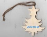 Sapin en bois et étoile 6 cm pour décoration