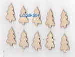 Sapins en bois 2 cm lot de 10 pièces pour décoration
