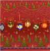 Serviette papier Boule Noël et sapins 33 cm X 33 cm 