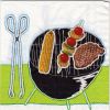 Serviette papier brochettes Party de 33 cm X 33 cm 3 plis