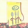 Serviette papier motif Menu de 33 cm X 33 cm 3 plis