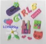 Stickers girls autocollant mousse pour décoration