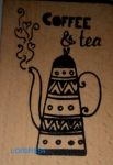 Tampon bois café et thé 6 cm x 4 cm