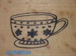 Tampon bois tasse 3 cm x 3 cm